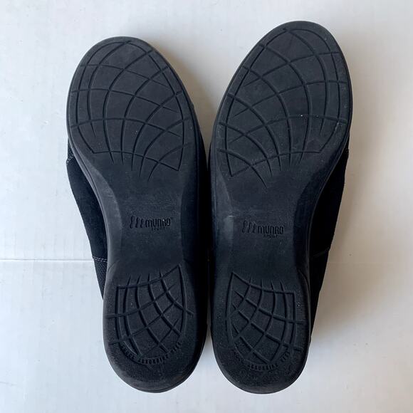 MUNRO Jolie Black Fabric Kid Suede Flats Loafers Sneakers Comfort Size 9M - Picture 8 of 8